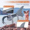 Dog Life Jacket Shark; Dog Lifesaver Vests with Rescue Handle for Small Medium and Large Dogs