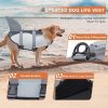 Dog Life Jacket Shark; Dog Lifesaver Vests with Rescue Handle for Small Medium and Large Dogs