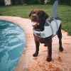 Dog Life Jacket Shark; Dog Lifesaver Vests with Rescue Handle for Small Medium and Large Dogs