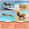 Dog Life Jacket; Reflective Dog Safety Vest Adjustable Pet Life Preserver with Strong Buoyancy and Durable Rescue Handle